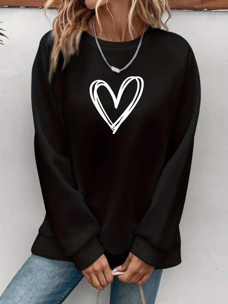 Enhanced Product Title: Heartzone Casual Sweatshirt with Heart Design - Stylish & Comfortable Women's Apparel

This title includes relevant keywords while maintaining clarity and appeal for potential customers.