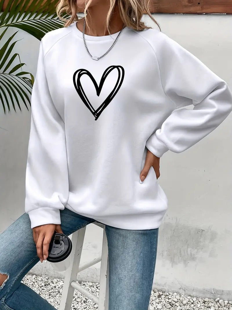Enhanced Product Title: Heartzone Casual Sweatshirt with Heart Design - Stylish & Comfortable Women's Apparel

This title includes relevant keywords while maintaining clarity and appeal for potential customers.