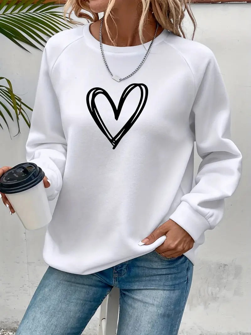 Enhanced Product Title: Heartzone Casual Sweatshirt with Heart Design - Stylish & Comfortable Women's Apparel

This title includes relevant keywords while maintaining clarity and appeal for potential customers.