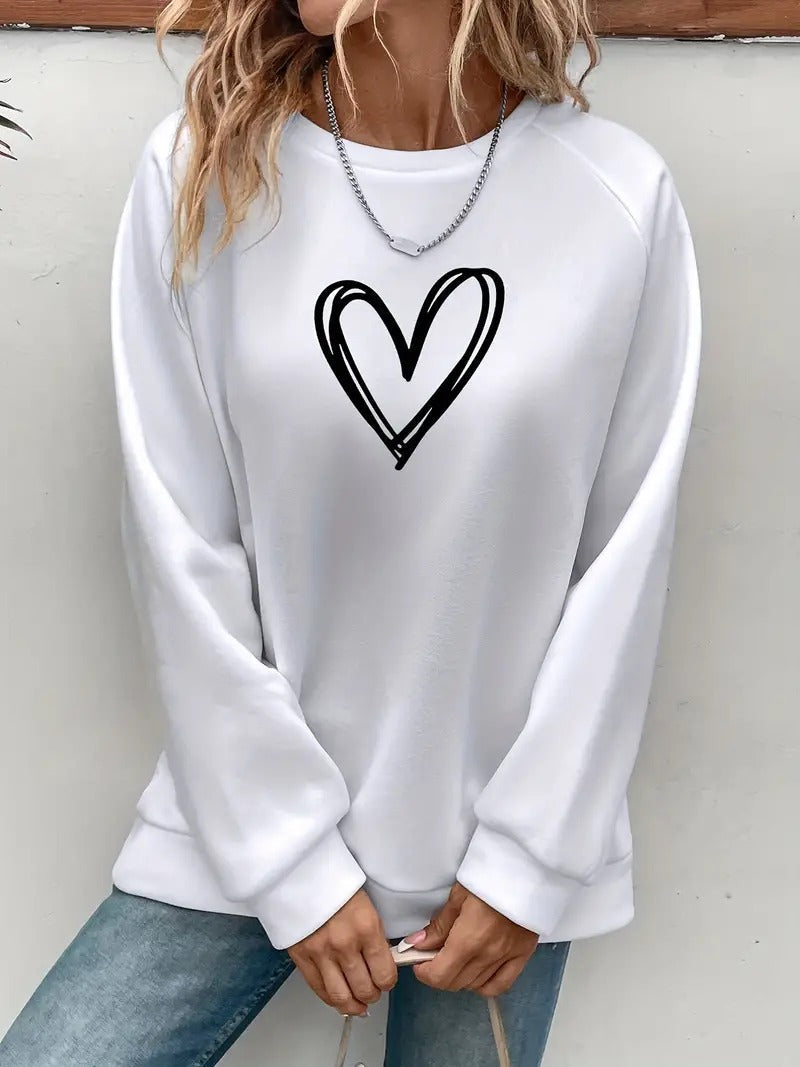 Enhanced Product Title: Heartzone Casual Sweatshirt with Heart Design - Stylish & Comfortable Women's Apparel

This title includes relevant keywords while maintaining clarity and appeal for potential customers.