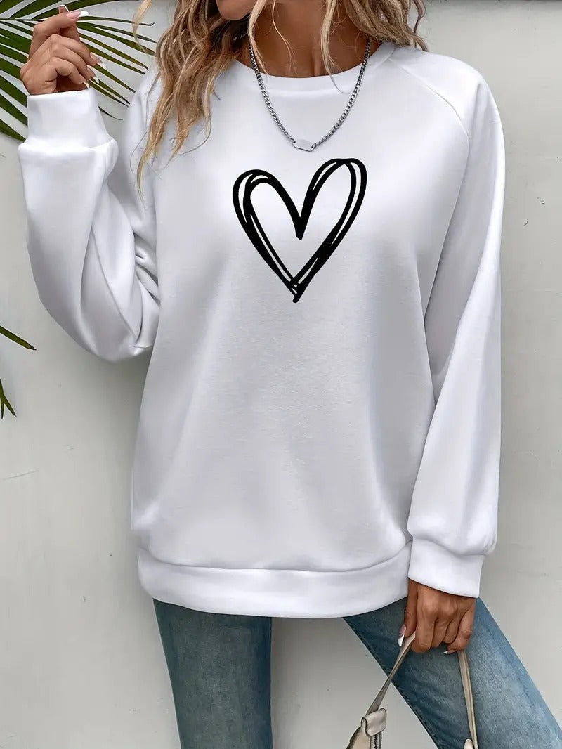 Enhanced Product Title: Heartzone Casual Sweatshirt with Heart Design - Stylish & Comfortable Women's Apparel

This title includes relevant keywords while maintaining clarity and appeal for potential customers.