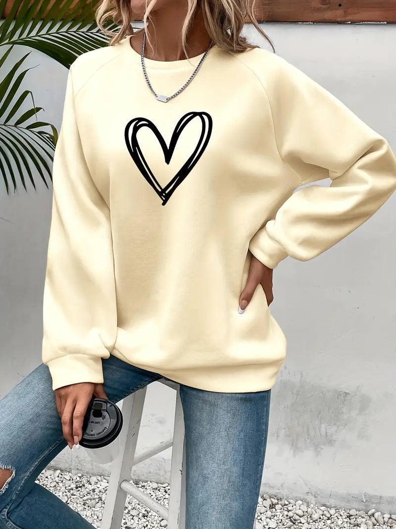Enhanced Product Title: Heartzone Casual Sweatshirt with Heart Design - Stylish & Comfortable Women's Apparel

This title includes relevant keywords while maintaining clarity and appeal for potential customers.