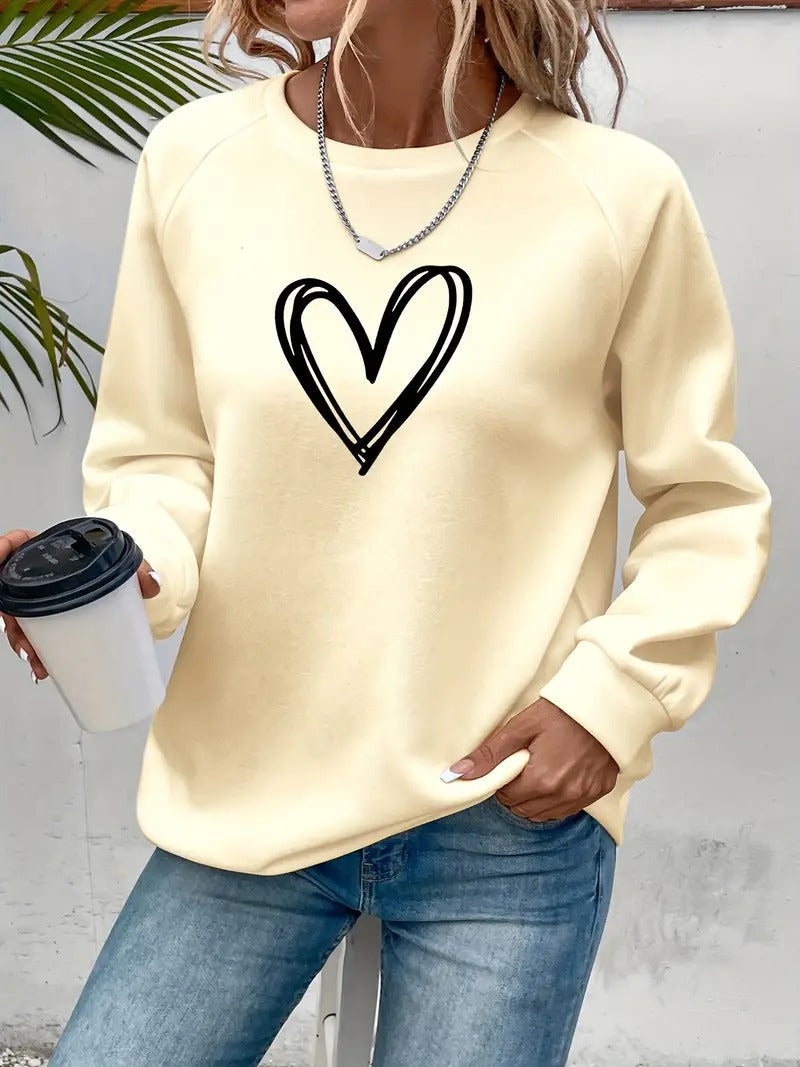 Enhanced Product Title: Heartzone Casual Sweatshirt with Heart Design - Stylish & Comfortable Women's Apparel

This title includes relevant keywords while maintaining clarity and appeal for potential customers.