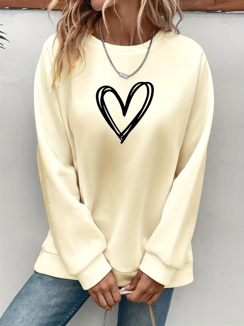 Enhanced Product Title: Heartzone Casual Sweatshirt with Heart Design - Stylish & Comfortable Women's Apparel

This title includes relevant keywords while maintaining clarity and appeal for potential customers.