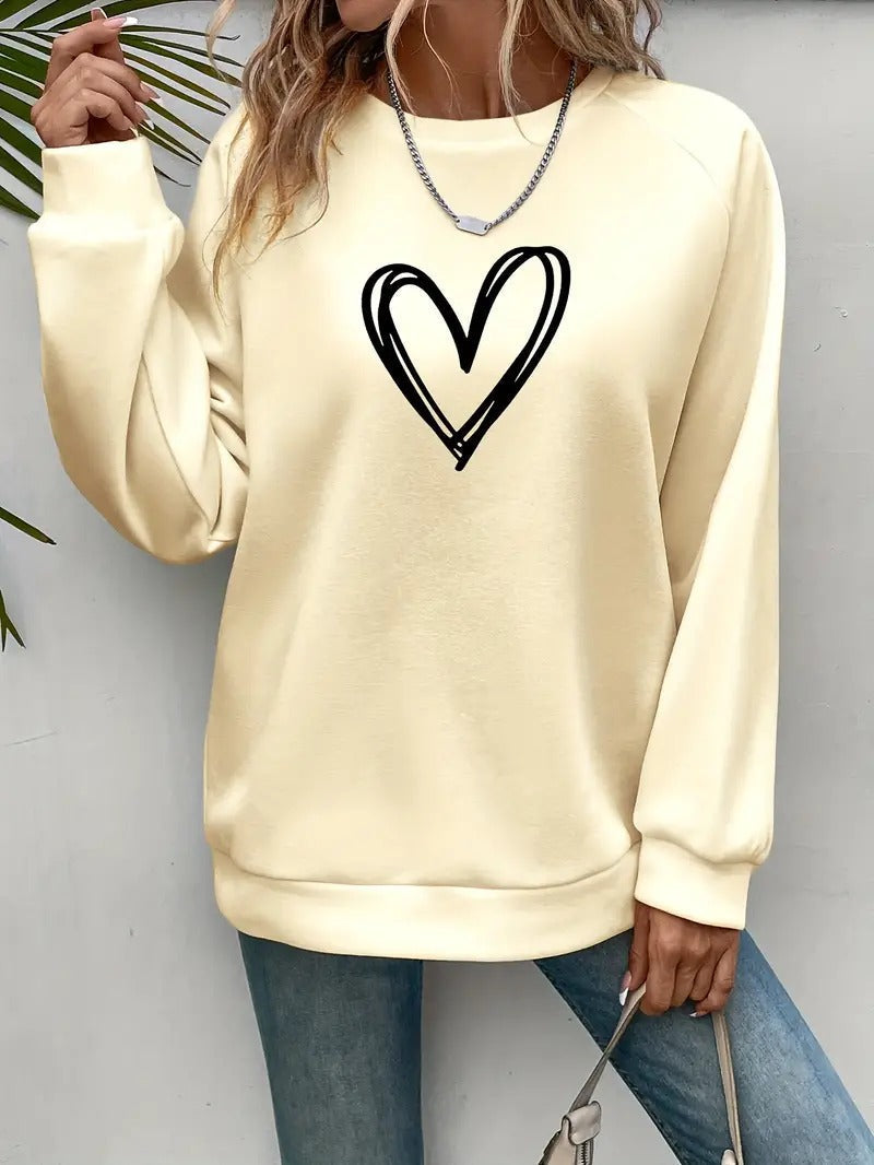 Enhanced Product Title: Heartzone Casual Sweatshirt with Heart Design - Stylish & Comfortable Women's Apparel

This title includes relevant keywords while maintaining clarity and appeal for potential customers.