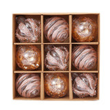 Luxury Golden Christmas Ornaments Set – 9 Champagne Baubles