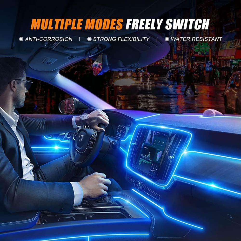 Car Interior LED Lights – App & Remote Control, Multicolor & Energy-Saving