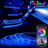 App-Controlled Car LED Interior Lights – RGB Strips, 12V & Remote Control