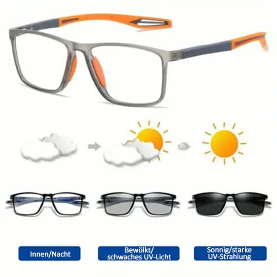 Photochromic Bifocal Glasses – Blue Light Filter, UV400 & Lightweight 50g