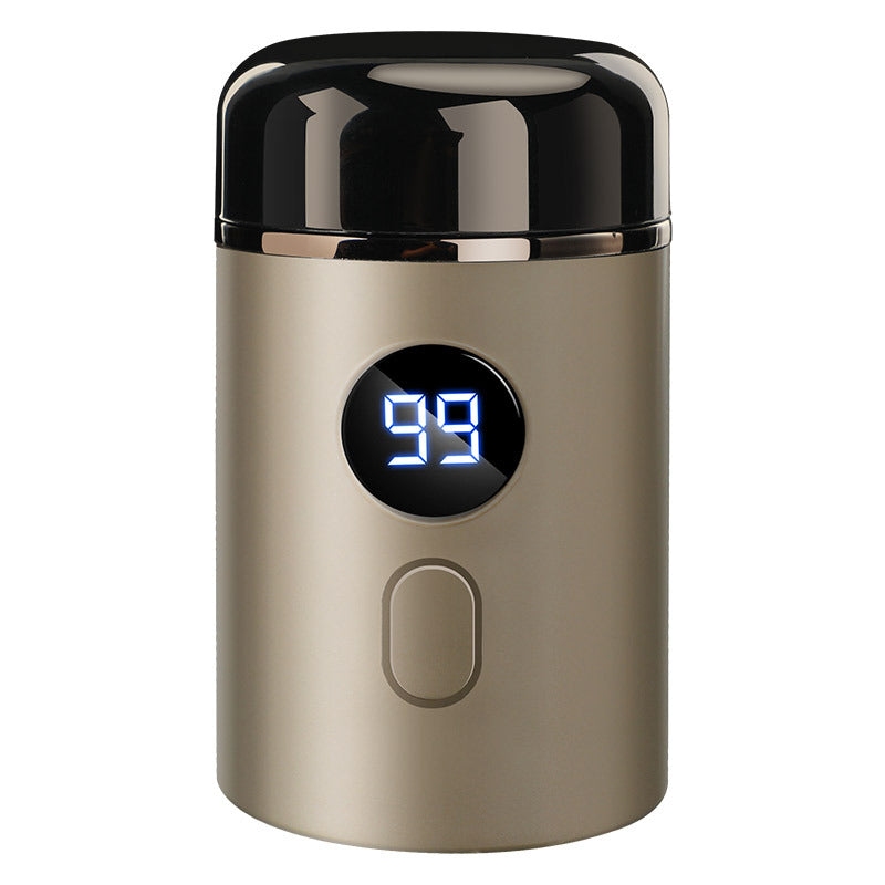 Men's Portable Electric Razor – LED Display, USB Rechargeable & Waterproof Stainless Steel