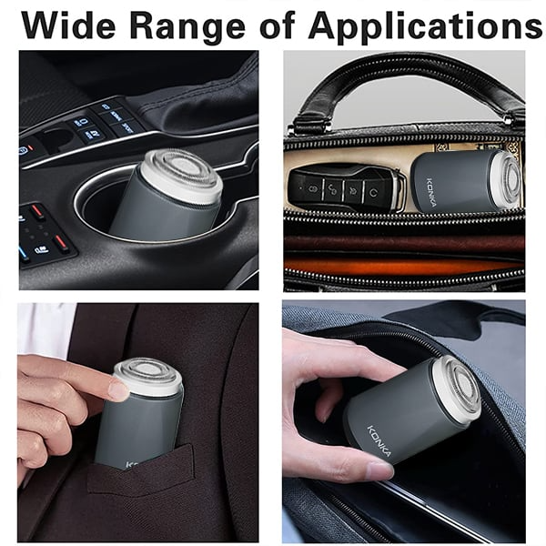 Men's Portable Electric Razor – LED Display, USB Rechargeable & Waterproof Stainless Steel