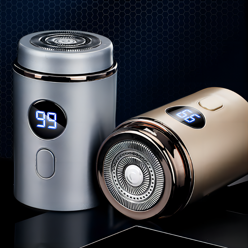 Men's Portable Electric Razor – LED Display, USB Rechargeable & Waterproof Stainless Steel