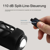 Electronic Bike Horn with LED Light – 110dB, 1200mAh Rechargeable & IPX5 Waterproof
