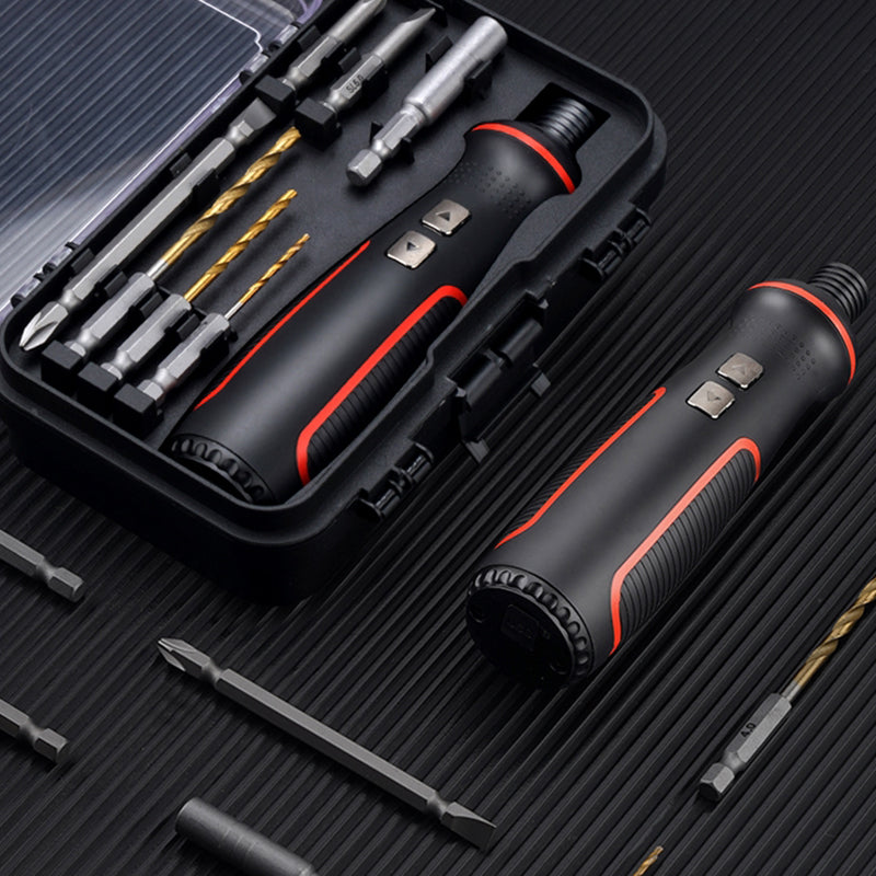 Electric Screwdriver Set – Rechargeable Lithium, LED Light & Adjustable Speed