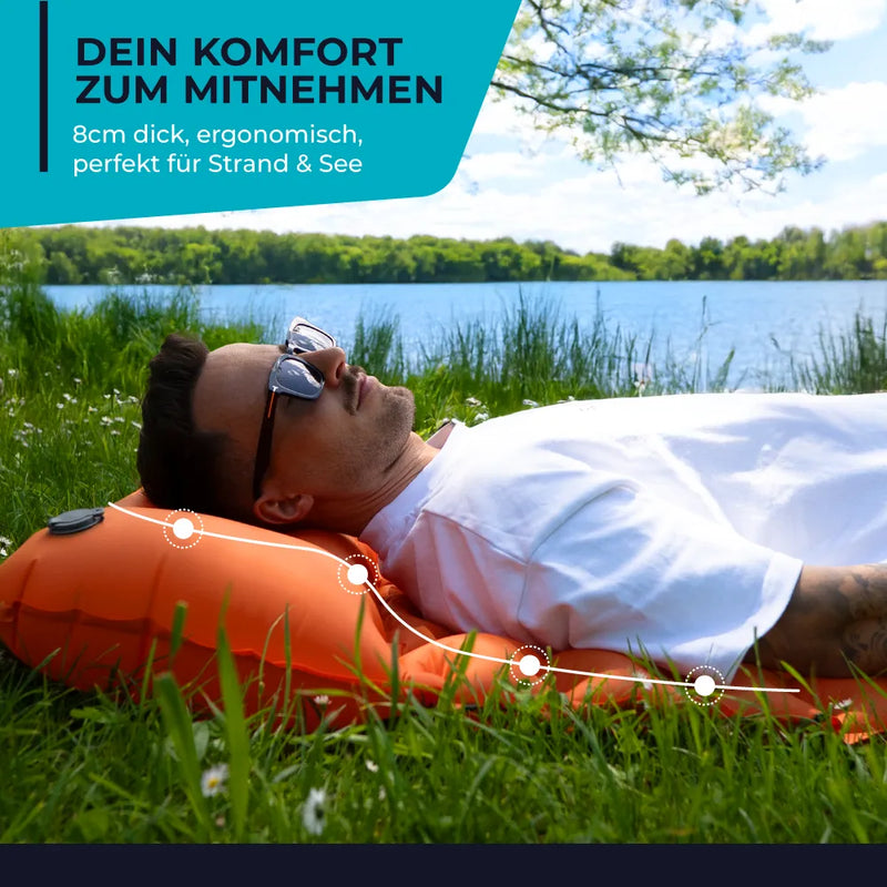 Ultralight Air Mattress – Built-In Pump, 8cm Thick & 30-Second Inflation