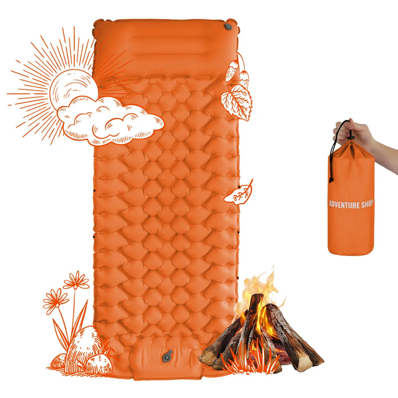 Ultralight Air Mattress – Built-In Pump, 8cm Thick & 30-Second Inflation