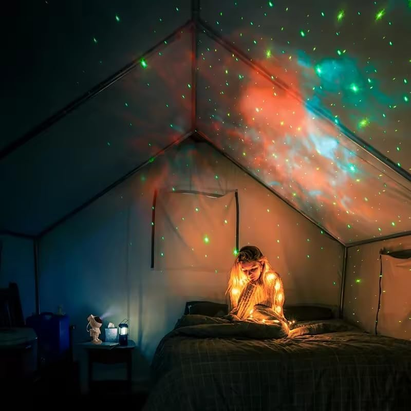 Astronaut Galaxy Star Projector – LED Nebula, Remote Control & USB Rechargeable