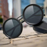 Adjustable Tint Sunglasses – Unisex, UV400 Protection, Metal Frame & Round Lens
