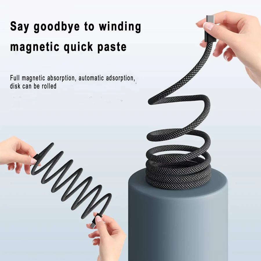 Magnetic Charging Cable – Anti-Tangle Design & Rapid Charge Support