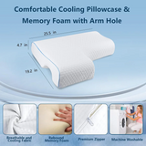 BowLift | Orthopedic Couple Pillow | Arm Tunnel Cuddle Design | Memory Foam
