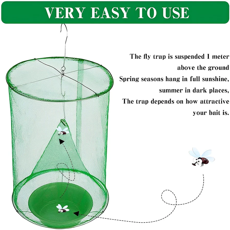 Reusable Outdoor Fly Trap – Non-Toxic, Natural Bait & Eco-Friendly Design