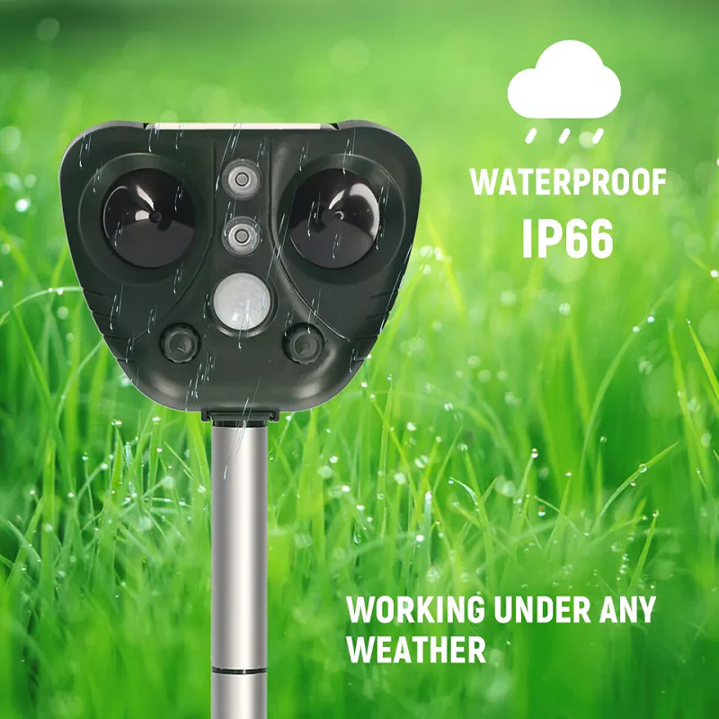 Ultrasonic Bird Repeller – Solar Powered & Outdoor Use