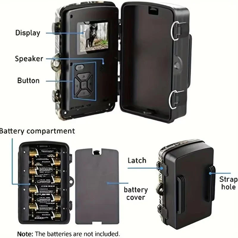 Trail Camera – Night Vision, 16MP Resolution & Wildlife Monitoring
