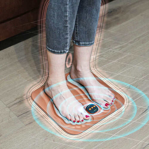 NMES Foot Stimulator for Neuropathy – Copper Fiber Pad, Remote Control & USB-C Rechargeable