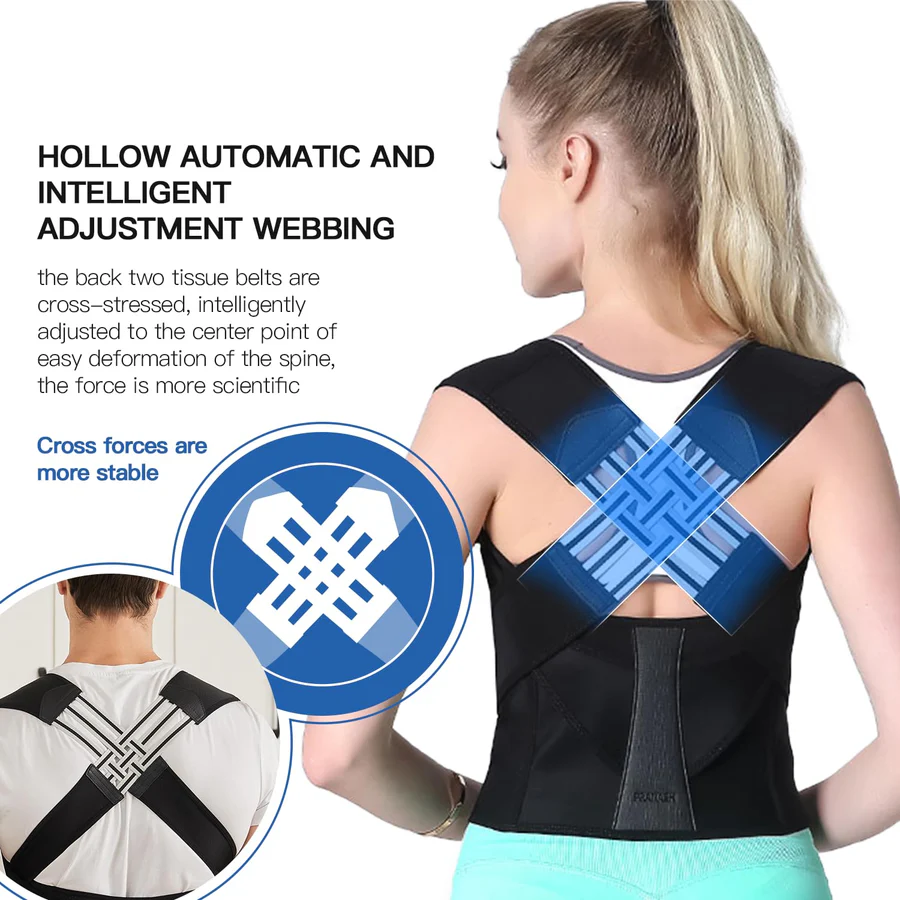 Posture Corrector Brace – Adjustable Straps, Back Support & Unisex Fit
