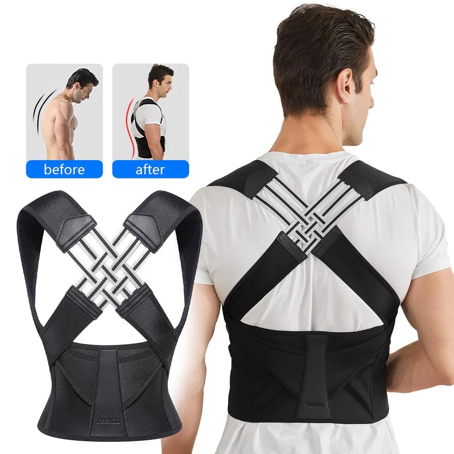Posture Corrector Brace – Adjustable Straps, Back Support & Unisex Fit