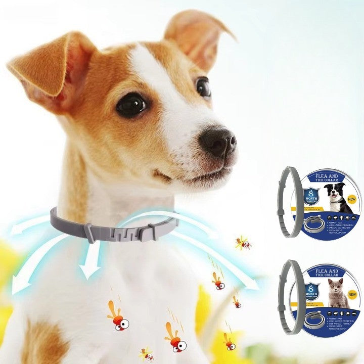 Natural Flea & Tick Collar – 8-Month Protection, Waterproof & Adjustable for Dogs & Cats