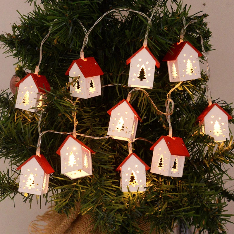 Optimized Product Title: **GlowHouse LED Illuminated Wooden Christmas Houses – Festive Holiday Decor**