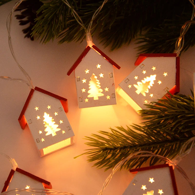 Optimized Product Title: **GlowHouse LED Illuminated Wooden Christmas Houses – Festive Holiday Decor**