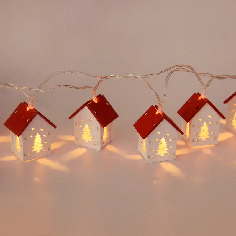 Optimized Product Title: **GlowHouse LED Illuminated Wooden Christmas Houses – Festive Holiday Decor**