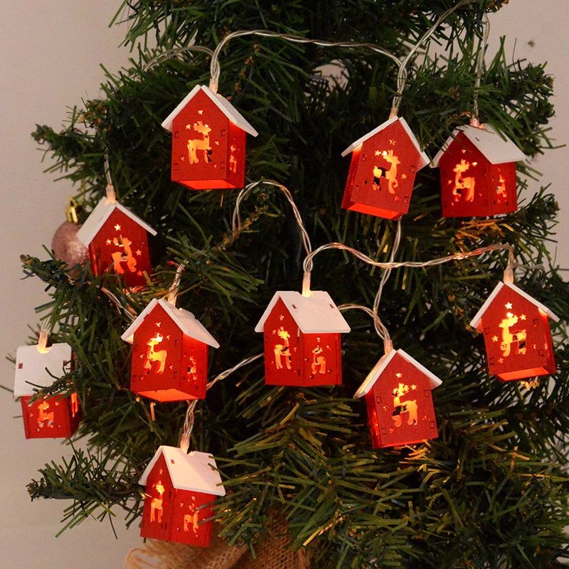 Optimized Product Title: **GlowHouse LED Illuminated Wooden Christmas Houses – Festive Holiday Decor**