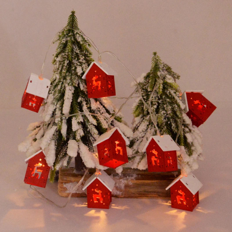Optimized Product Title: **GlowHouse LED Illuminated Wooden Christmas Houses – Festive Holiday Decor**