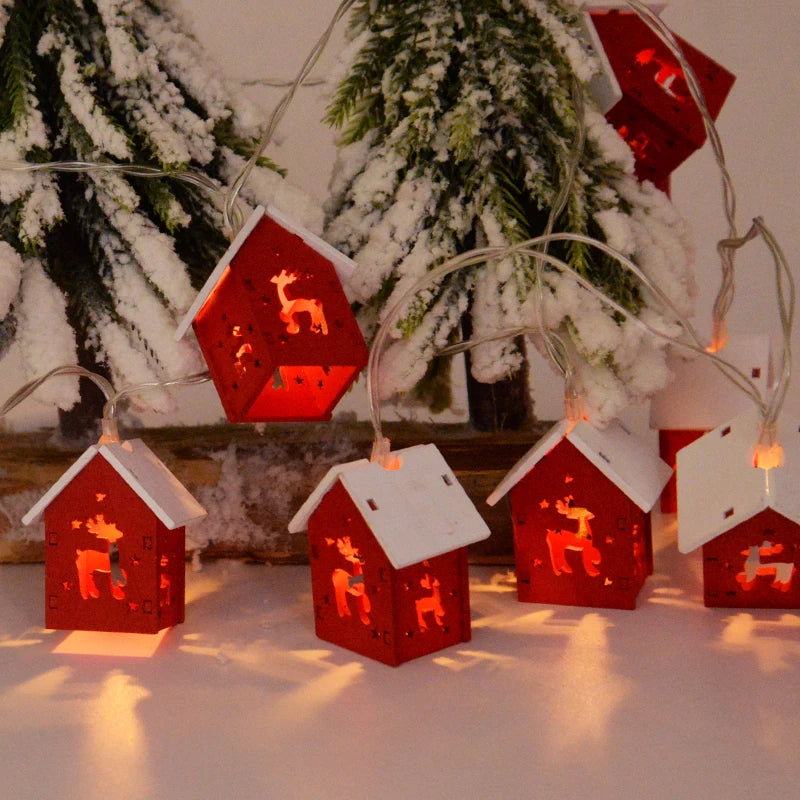 Optimized Product Title: **GlowHouse LED Illuminated Wooden Christmas Houses – Festive Holiday Decor**
