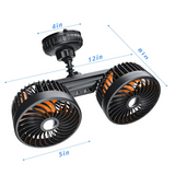 BowLift | AeroBreeze Car Fan | Wireless fan with 4000 mAh battery and 3 fan speeds