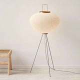 Rice Paper Floor Lamp – Japanese Tripod Design, 3 Light Temperatures & E27 Socket