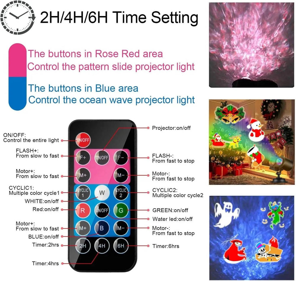 Outdoor Christmas Projector Lights - Festive Holiday Decoration for Yard & Garden