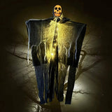 Glowing Skull Scary Outdoor Halloween Decorations- Set of Two