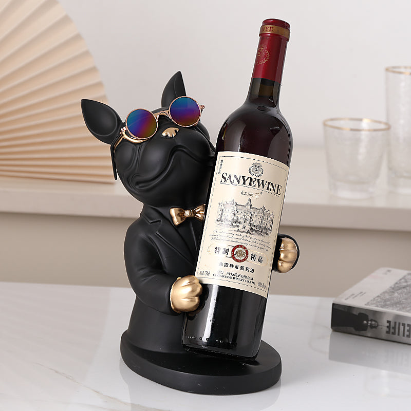 Hunde-Figur Weinglashalter – Stilvolles Tischaccessoire für Hundeliebhaber | Dekorative Weinhalterung