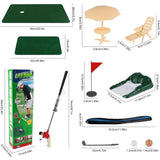 Indoor Mini Golf Set – 6 Interchangeable Clubs, Adjustable Course & Obstacles, Kids & Adults