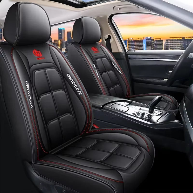 Faux Leather Car Seat Cover – Universal Front Fit, Padded Foam & Easy-Clean