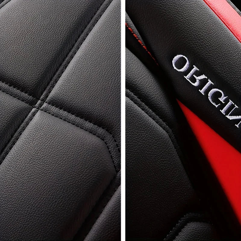 Faux Leather Car Seat Cover – Universal Front Fit, Padded Foam & Easy-Clean