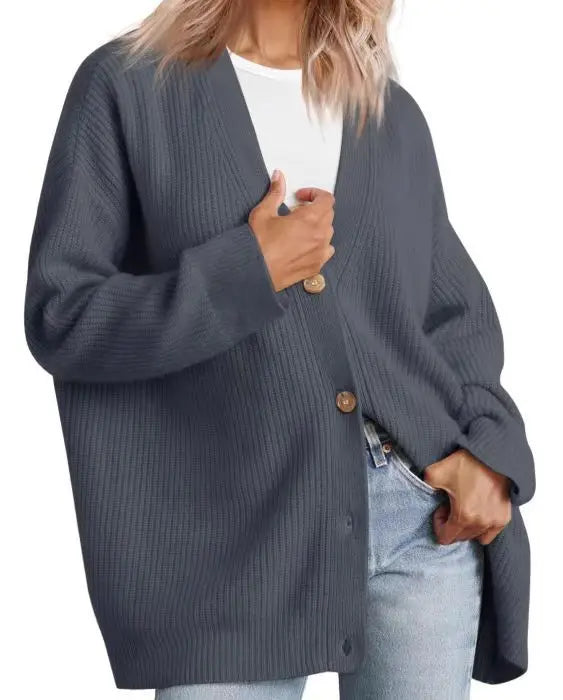 Ladies Cashmere Cardigan with V-neck - Sylvie