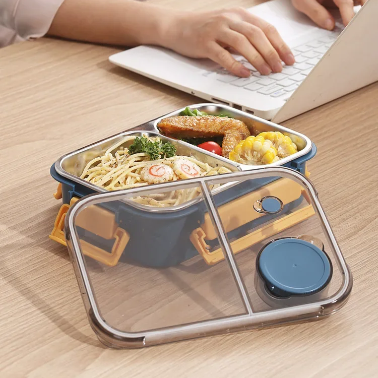 Insulated Stainless Steel Lunch Box – Leak-Proof, Bento Compartments & 304 Steel