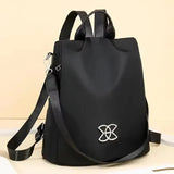 Anti-Theft Laptop Backpack – Water-Resistant Oxford, 3 Carry Options, Brown & Black
