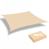 Rectangular Waterproof Sun Shade Sail – PU-Coated Polyester, UV Protection, 200×300 to 300×600cm