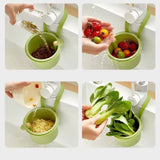 Hanging Sink Drain Basket – Two-Part Filter, One-Click Emptying & BPA-Free PP